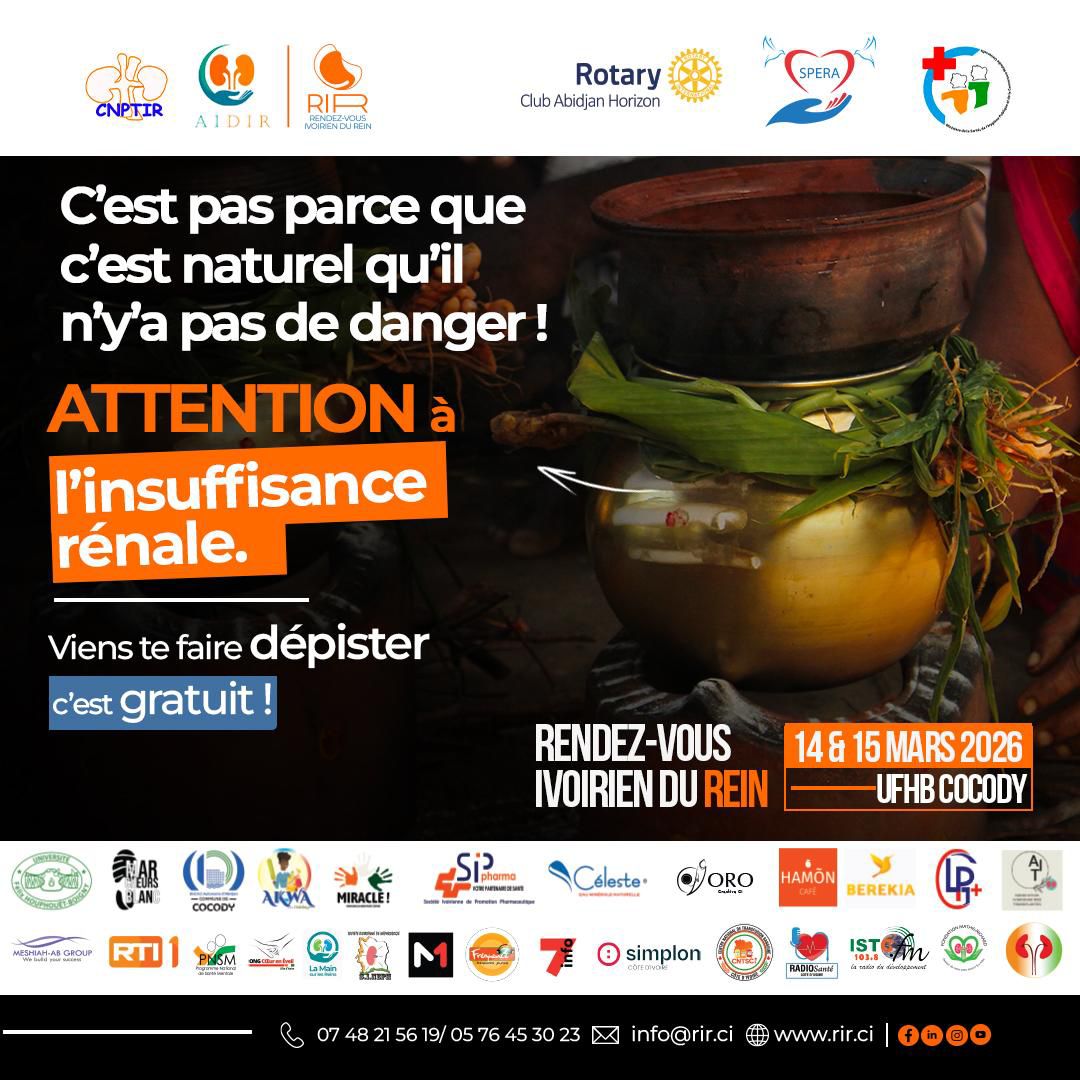 Dépistage gratuit insuffisance rénale UFHB Cocody